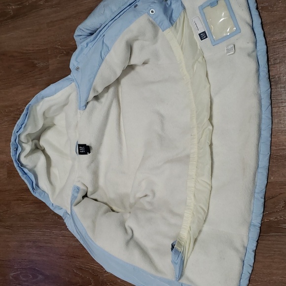 (L) GAP Youth Girl's Plush Lined Cozy Embroidered Coat Outdoor Insulation Hooded - Picture 5 of 10